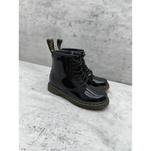 Doc Martens Air Wair Boots Kids Sz US 10 Child Delaney Ankle Zipper Black Girls